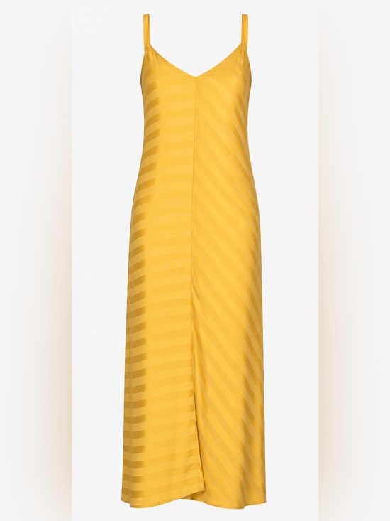 Dresses & Skirts - Storm and Marie Boho Slinky Rich Sunshine Yellow Gold Slip Maxi Dress Side Slits